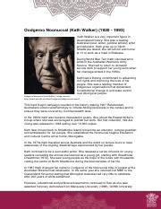 oodgeroo-noonuccal-biography.pdf - Oodgeroo Noonuccal Kath Walker 1920 - 1993 Kath Walker is a ...