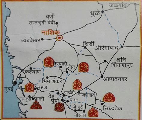 Ashtavinayak Route Map With Distance