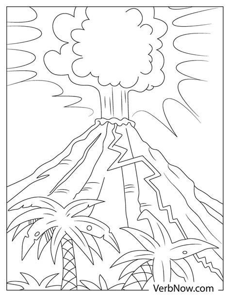 Free VOLCANO Coloring Pages & Book for Download (Printable PDF) - VerbNow