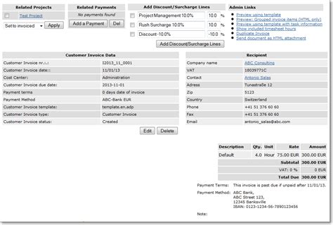 Project Invoicing