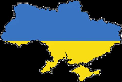 Ukraine Flag Map - MapSof.net