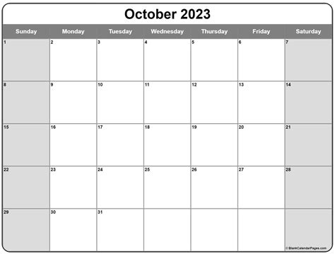 October 2023 calendar | free printable calendars