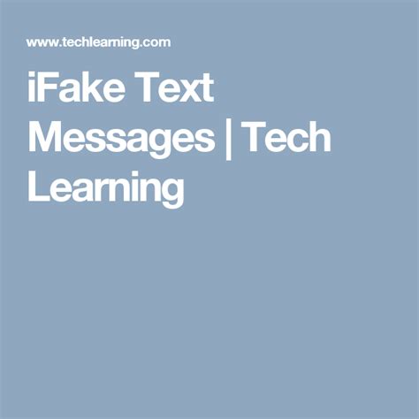 iFake Text Messages | Tech Learning | Text messages, Messages, Teaching ...