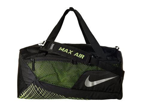 Nike Vapor Max Air Training Medium Duffel Bag (black/volt/metallic ...