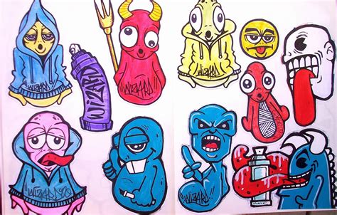 Graffiti Wall: graffiti characters stickers