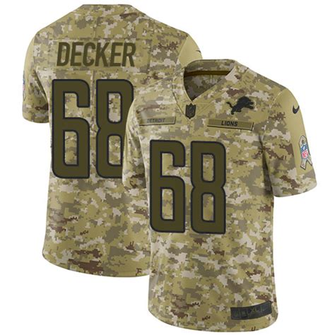 Nike Lions #68 Taylor Decker Camo Men's Stitched NFL Limited 2018 ...