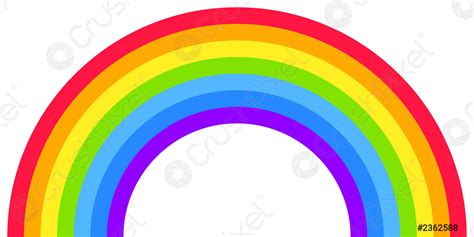 Rainbow arc shape, half circle, bright spectrum colors, colorful striped - stock vector 2362588 ...