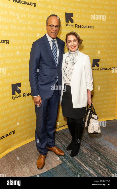 New York, United States. 01st Nov, 2018. Lester Holt and Carol Hagen Holt attend the 2018 IRC ...