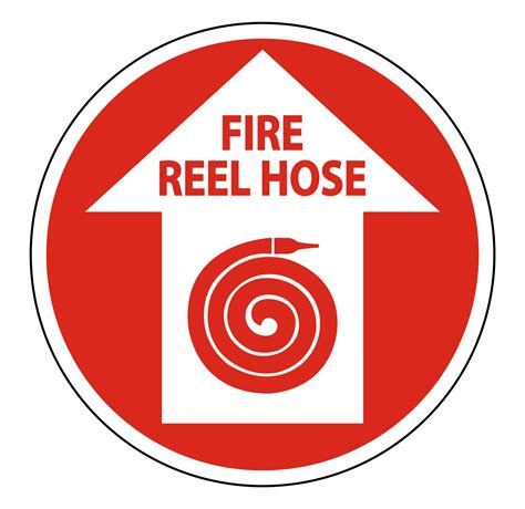 Fire Reel Hose Floor Sign on white background 2261264 Vector Art at Vecteezy