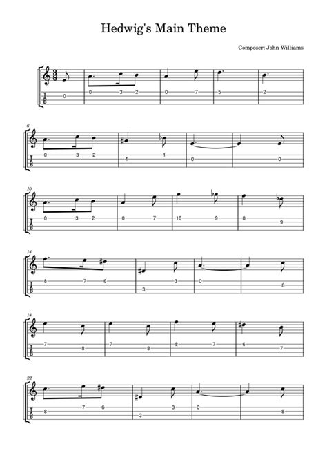 Hedwig's Main Theme - Easy Ukulele Fingerpicking Tab - FINGERSTYLE GUITAR