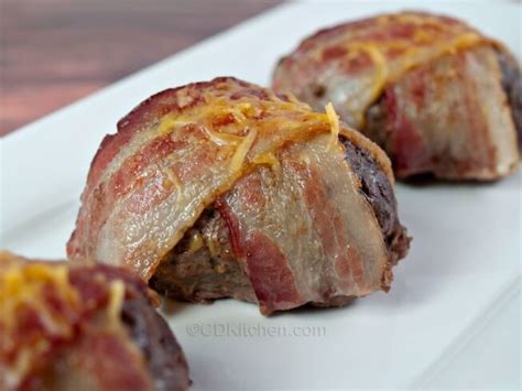 Cheesy Bacon-Wrapped Mini Meat Loaves Recipe | CDKitchen.com