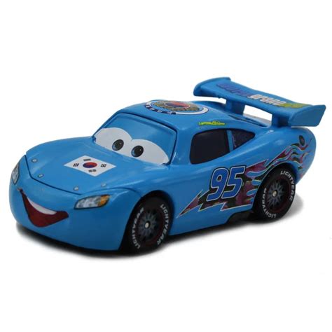 Disney Pixar Cars 2 No.95 Lightning Mcqueen Korea Pattern Metal Diecast alloy Toy Car model for ...