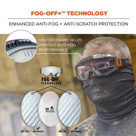 MODI OTG Anti-Scratch & Anti-Fog Safety Goggles Neoprene Strap | Ergodyne