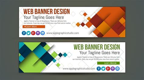 Professional Web Banner AD Design Photoshop Tutorial ... | ADVERTISING