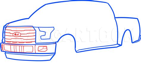 How To Draw An F-150 Ford Pickup Truck, Step by Step, Drawing Guide, by Dawn | dragoart.com ...