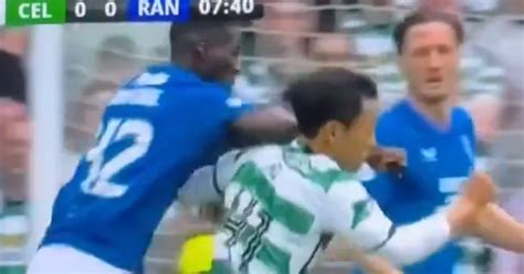 Unseen Mohamed Diomande Celtic vs Rangers moment addressed by ex-refs as Hoops fans pose card ...