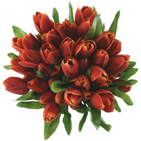 Silk Tulip Bouquet | 54 Red/Orange Silk Tulips