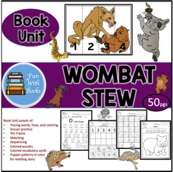 WOMBAT STEW BOOK UNIT by Fun With Books | TPT