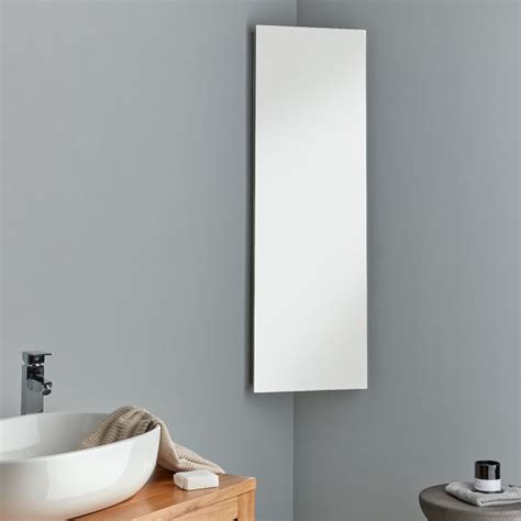 Tall Mirrored Corner Bathroom Cabinet – Rispa