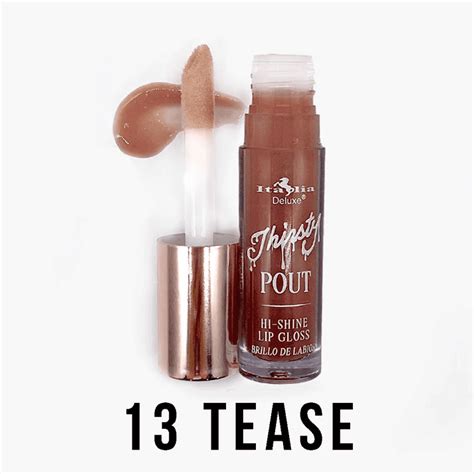 Italia Deluxe Thirsty Pout Hi-Shine Lip Gloss (13 - Tease) - Walmart.com