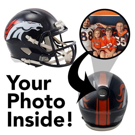 Denver Broncos NFL Collectible Mini Helmet|Picture Inside|FANZ Collectibles