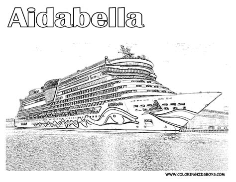 Disney Cruise Ship Coloring Page Coloring Pages