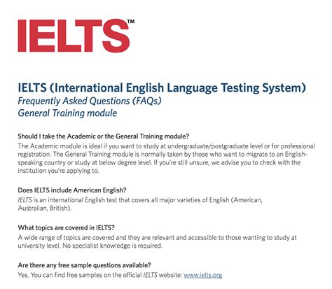 IELTS General Training FAQs – Engleze.com