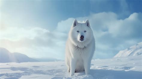 Premium AI Image | White wolf in the snow