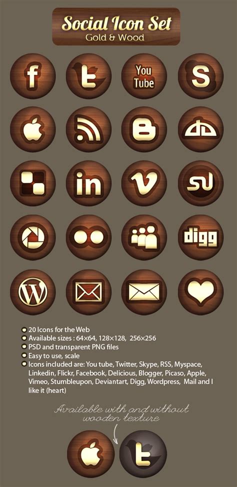 Free Social Icon set by oxanaart on DeviantArt