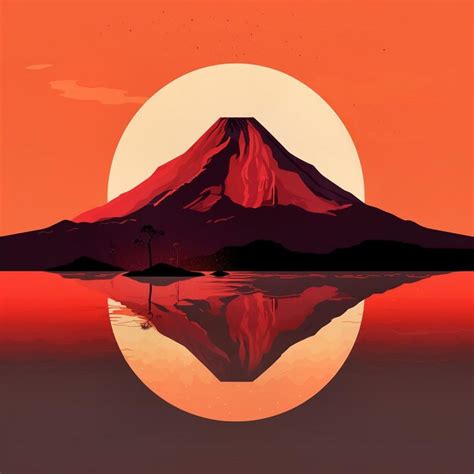 Premium AI Image | sunrise over mt fuji