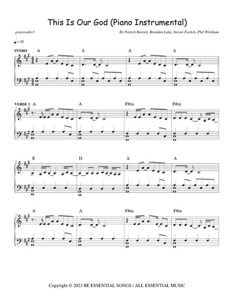 This Is Our God (arr. gracecoder3) by Phil Wickham Sheet Music for Piano Solo at Sheet Music Direct