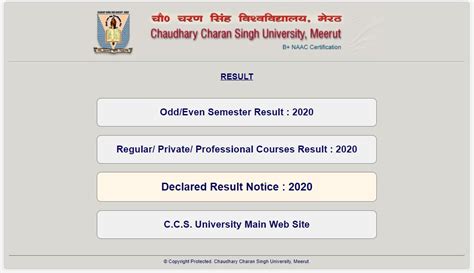 CCS University Results 2021 OUT | Download CCSU Meerut Results @ www ...