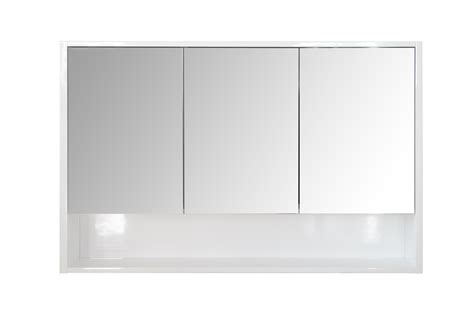 Vella 1200mm Gloss White Shave Cabinet with Under Shelf – QA Bathroom Warehouse