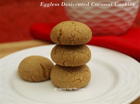 Eggless Desiccated Coconut Cookies - Vegetarian Recipes