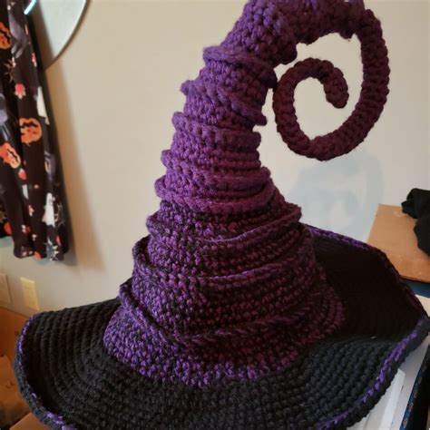 Crochet Witch Hat Pattern Twisted Fairy Wizard Fantasy Cosplay | Etsy | Crochet costumes ...