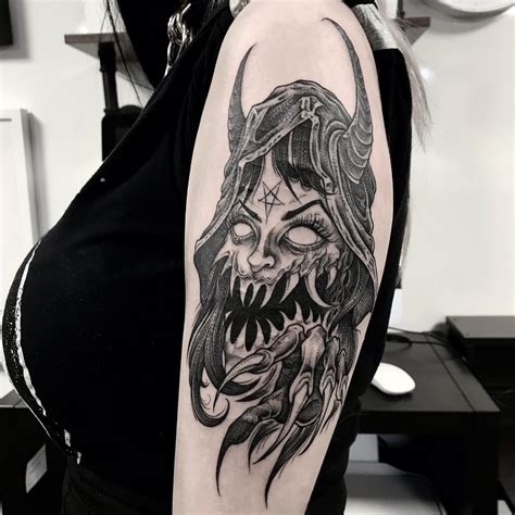 Happy Halloween to all! Demon Lady tattooed by me,Leicestershire, UK. : r/tattoo