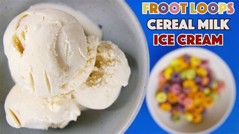 FROOT Loops Cereal Milk ICE Cream Recipe - YouTube