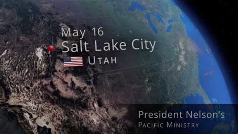 May 16, depart Salt Lake City, Utah. (Photo: Church Newsroom)