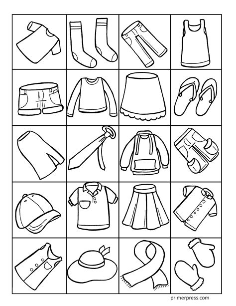 Coloring Sheets Of Clothes