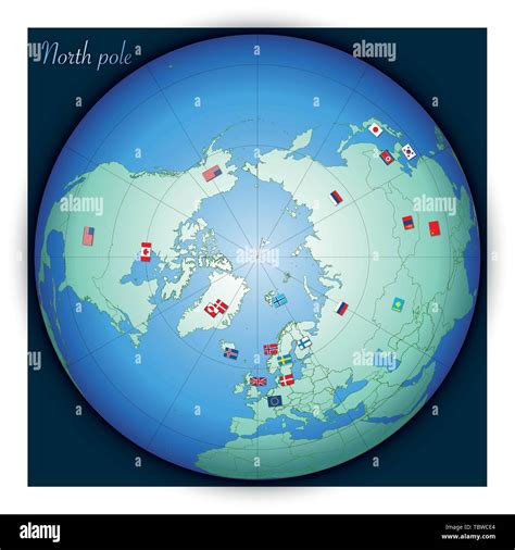 North Pole Flag Map