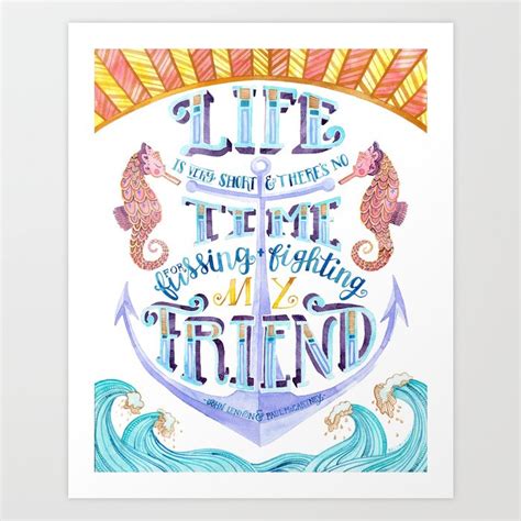 Life is Very Short Art Print by becca cahan | Society6