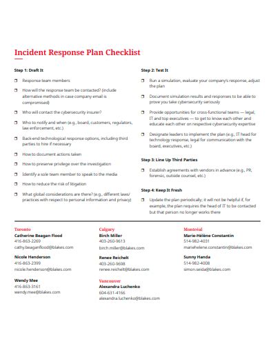 FREE 33+ Incident Checklist Samples in PDF | MS Word