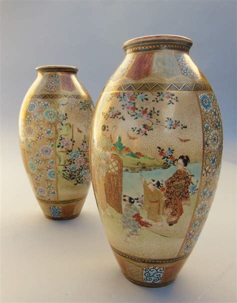 Antiques Atlas - Antique Pair Japanese Satsuma Vases By Ishiyama