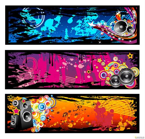 Music banner » Векторные клипарты, текстурные фоны, бекграунды, AI, EPS, SVG