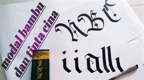 Carah mudah menulis abjad calligraphy dengan mudah - YouTube