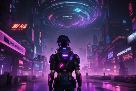 Premium AI Image | Cyberpunk Twilight Zone Gaming Wallpaper