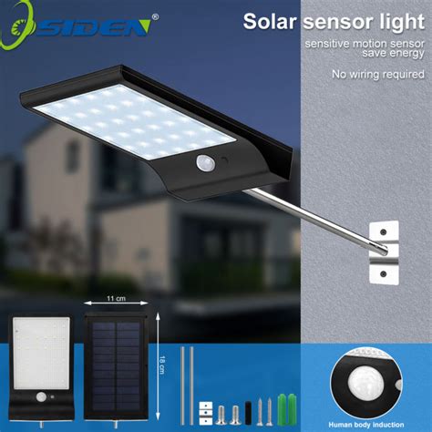 COB Solar Street Light Garden Lighting Human Body Sensor Light Outdoor ...