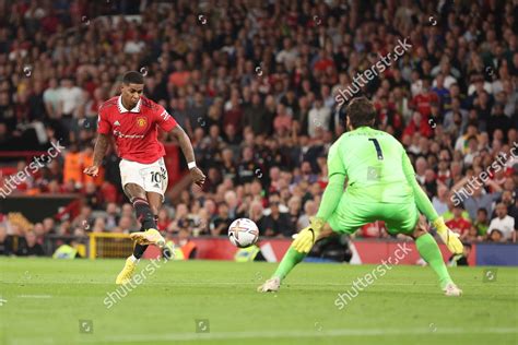 Marcus Rashford Manchester United Scores Goal Editorial Stock Photo ...