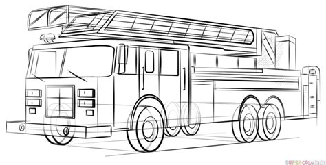 How to draw a Fire Truck | Step by step Drawing tutorials