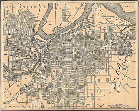 "Antique map of Kansas City" found online. | Kansas city map, Kansas ...